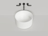 Раковина из искусственного камня S-Stone Salini ARMONIA 130422TM 50х50 накладная цвет белый 1 отверстие под смеситель